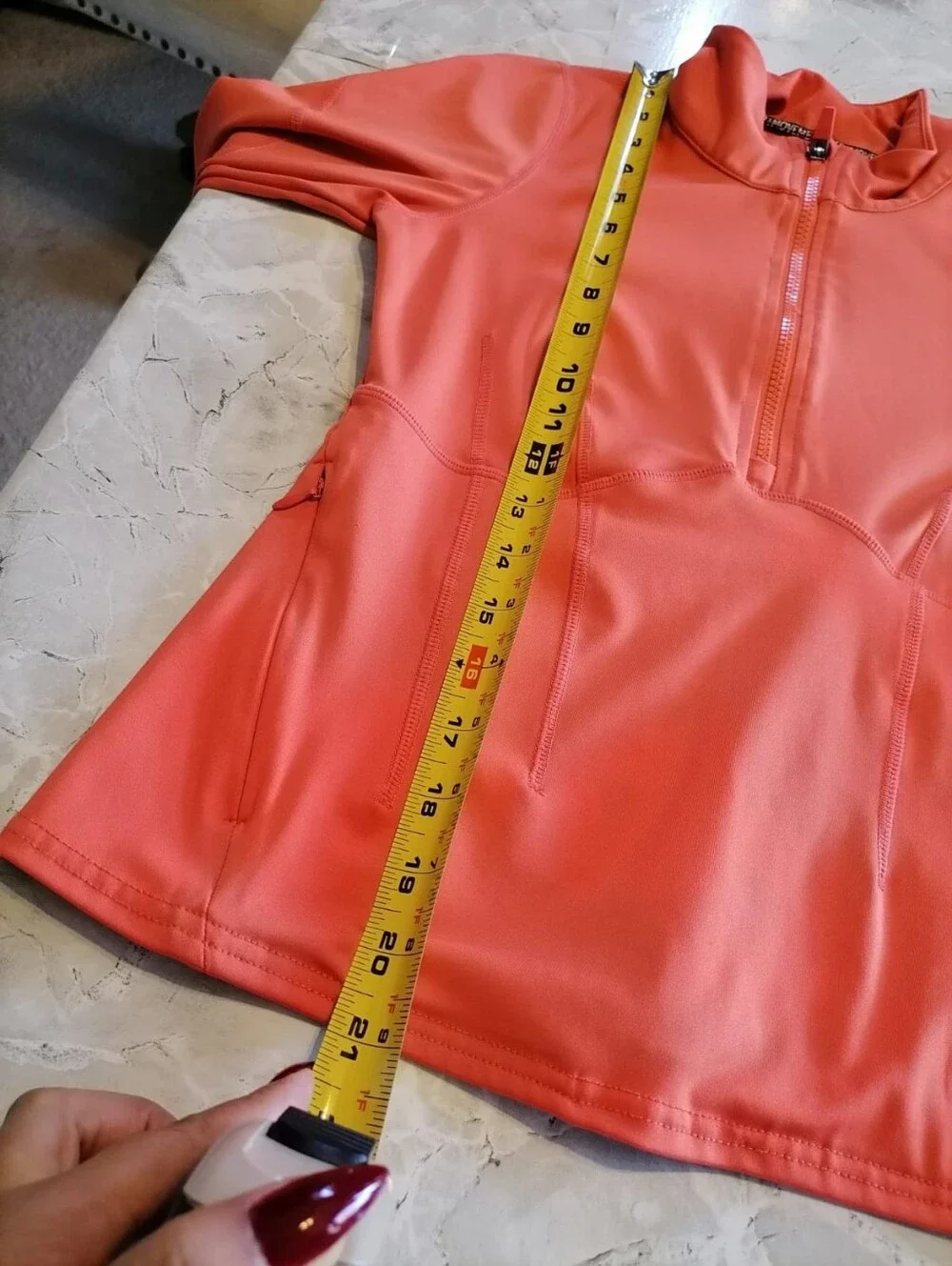 Free People Movement Run The Course Athletic Top Orange Mockneck Women Sz small